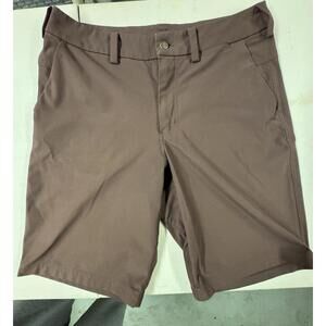 Lululemon‎ Mens Beige Flat Front Slash Pockets Casual Chino Shorts No Size